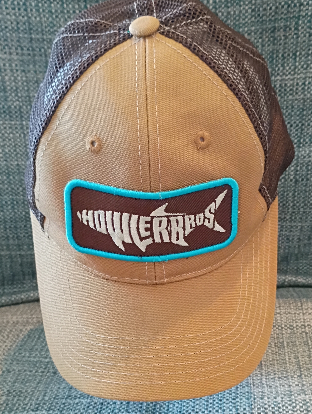 Howler Brothers Brown and Turquoise Patch Trucker Hat